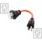 Ac Works Adapter Cord, STW, SS2-50R, L14-30P, 1.5 ft., Orange L1430M50-018 - alternate 8